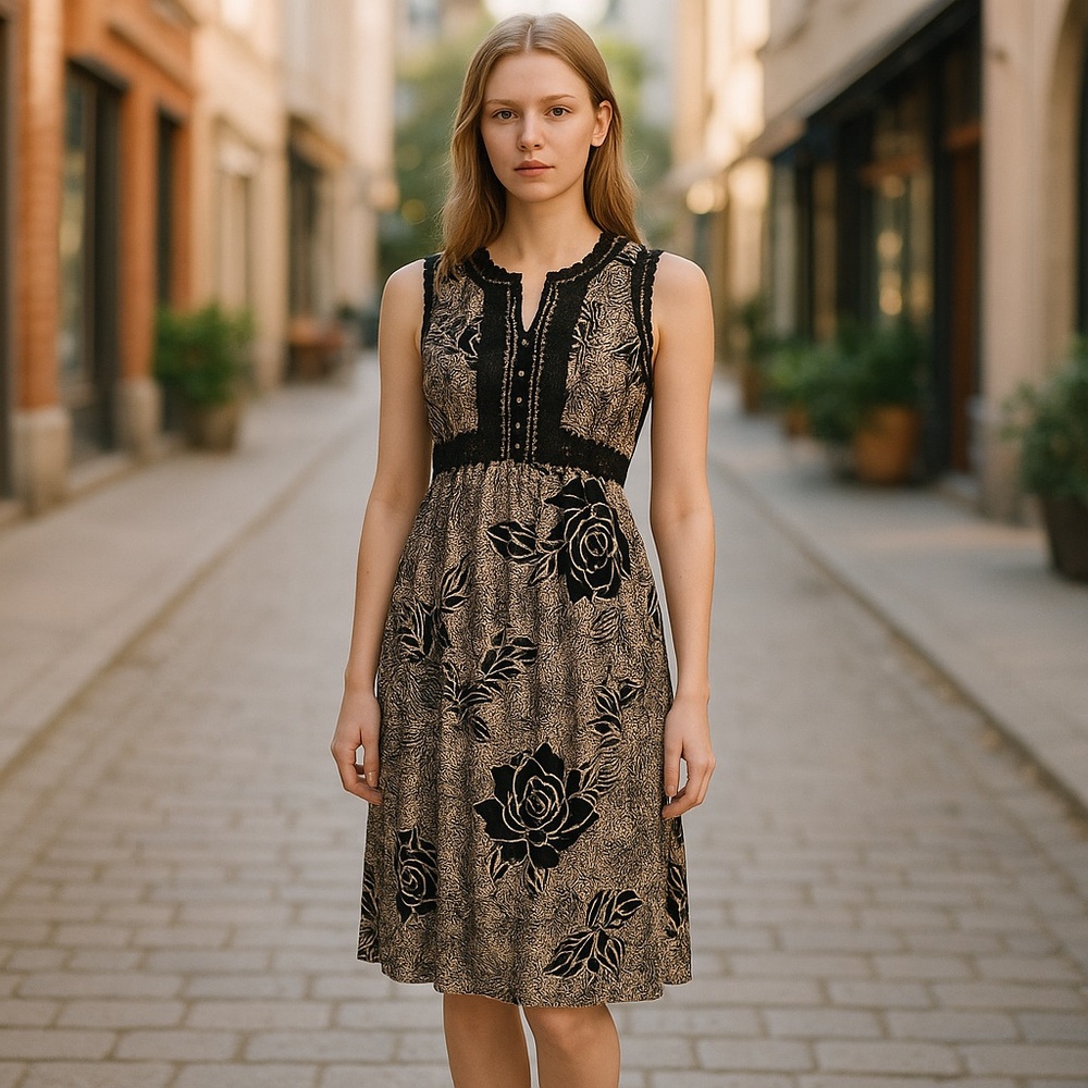 Anthropologie Holding Horses Suraja Tropic Sleeveless Embroidered Dress Size 0-2